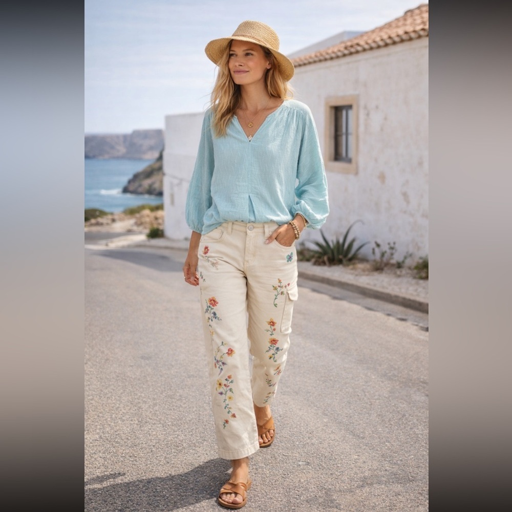 Anthropologie NWT Dolan Left Coast Collection Alvia Peasant Top size S.